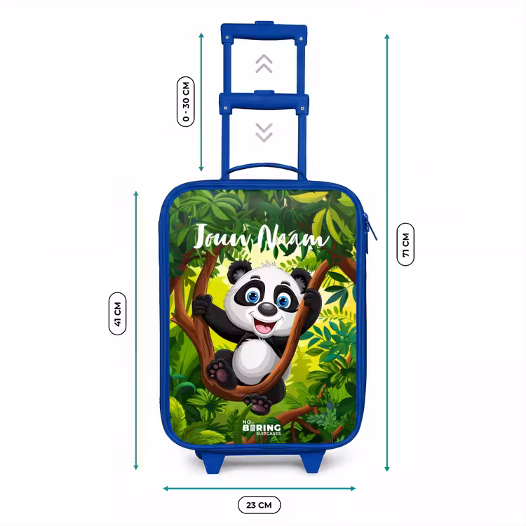 Pedro panda Kinderkoffer - Blauw klein -productfoto_formaten
