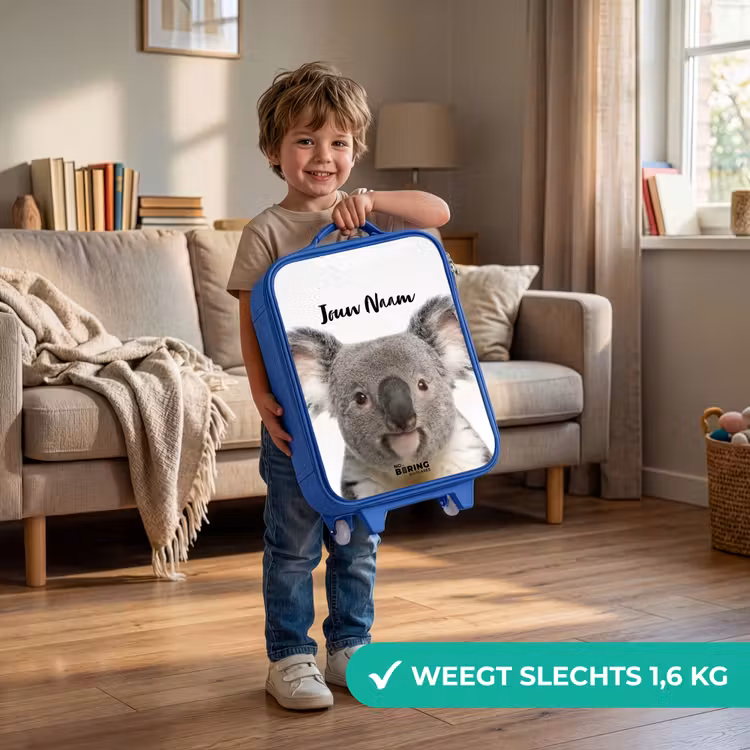 Schattige Koala Beer Kinderkoffer - Blauw klein -sfeer2_NL