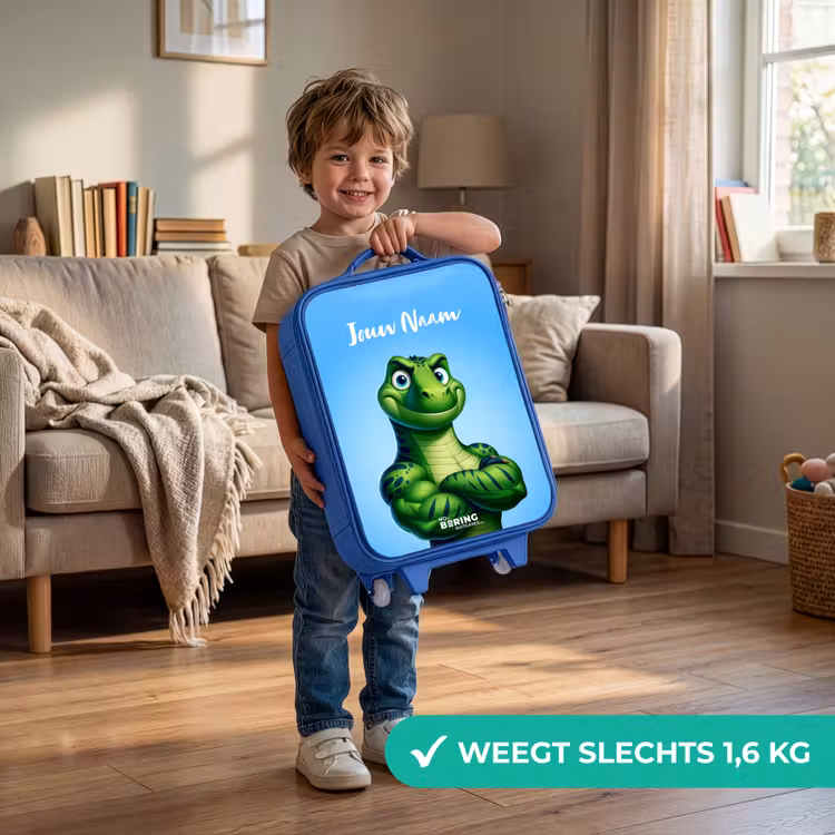 Spierbundelsaurus Kinderkoffer - Blauw klein -sfeer2_NL