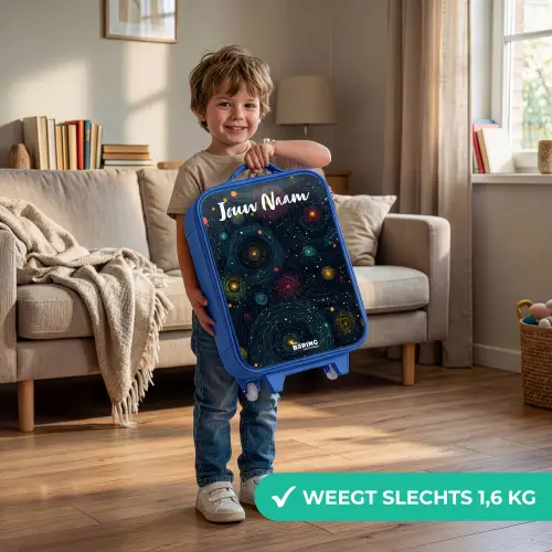 Sterren - Planeten - Kleurrijk Kinderkoffer - Blauw klein -sfeer2_NL