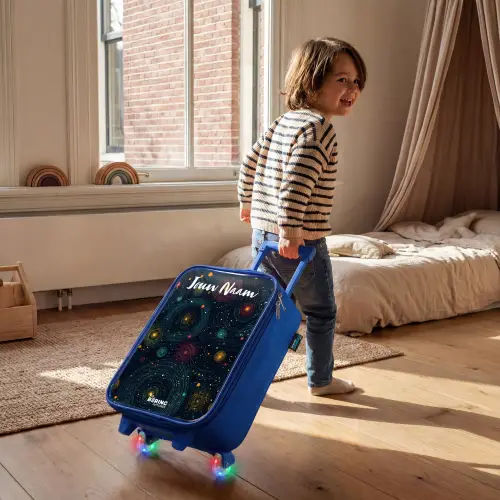 Sterren - Planeten - Kleurrijk Kinderkoffer - Blauw klein -sfeer1