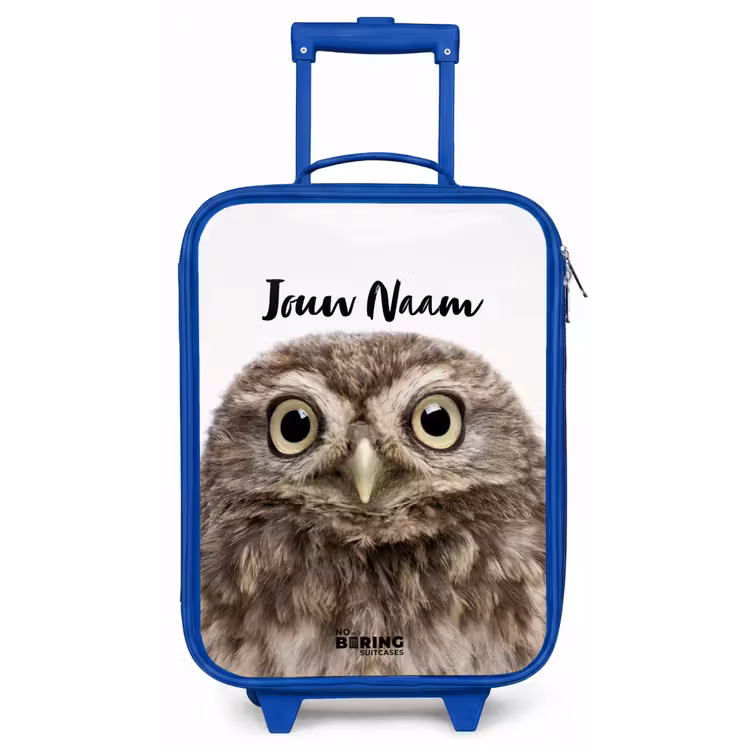 Ulke Uil Kinderkoffer - Blauw klein -zz3dotto