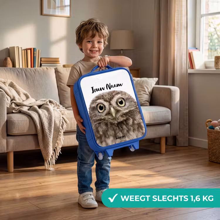 Ulke Uil Kinderkoffer - Blauw klein -sfeer2_NL