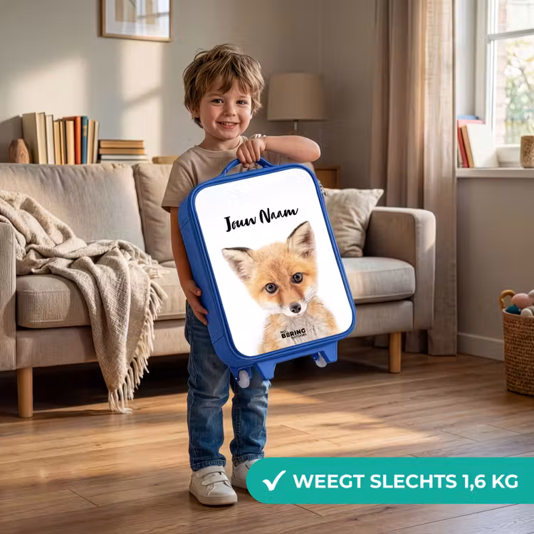 Vicky Vosje Kinderkoffer - Blauw klein -sfeer2_NL