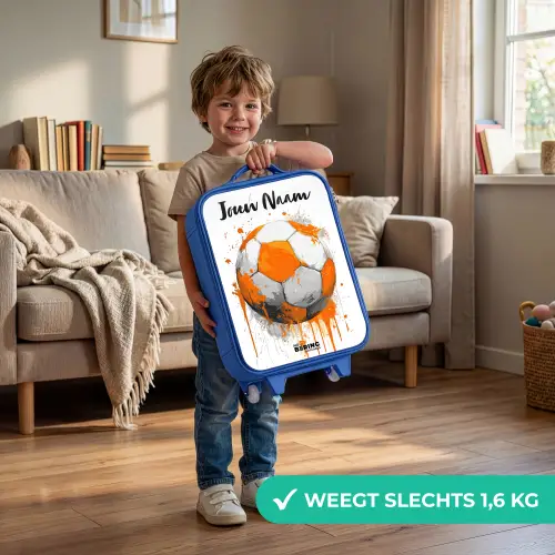 Voetbalvibes - Verf - Oranje Kinderkoffer - Blauw klein -sfeer2_NL