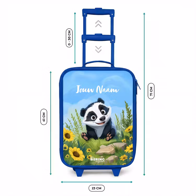 Willem wasbeer Kinderkoffer - Blauw klein -productfoto_formaten