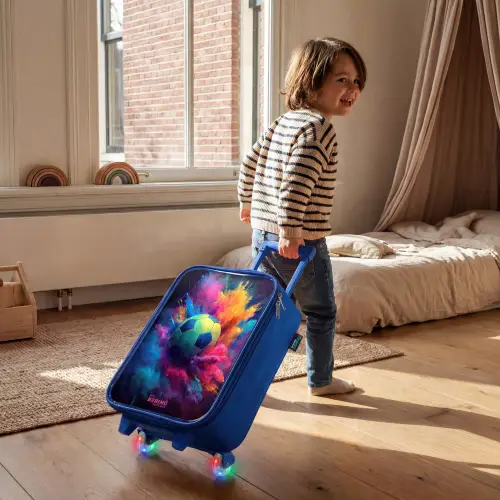 Neon - Bal - Kleurrijk Kinderkoffer - Blauw klein -sfeer1