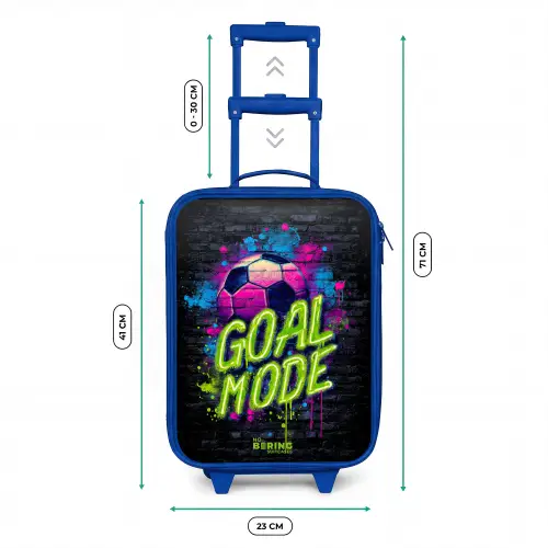 Neon - Graffiti - Voetbal - Kleurrijk Kinderkoffer - Blauw klein -productfoto_formaten
