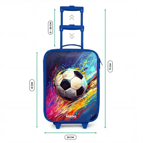 Neon - Voetbal - Kleurrijk Kinderkoffer - Blauw klein -productfoto_formaten