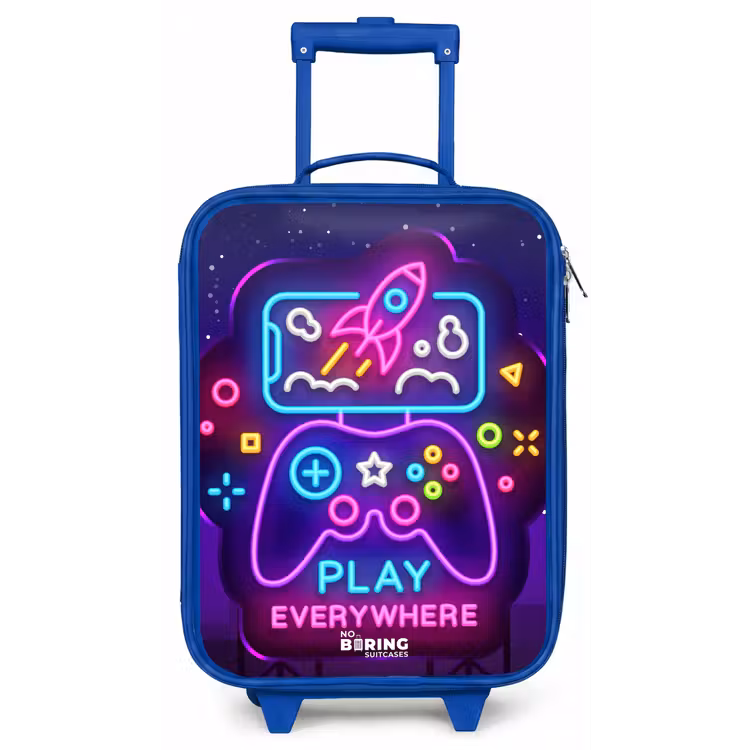Neonbord met controller Kinderkoffer - Blauw klein -zz3dotto