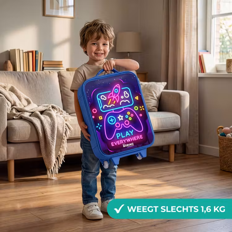Neonbord met controller Kinderkoffer - Blauw klein -sfeer2_NL