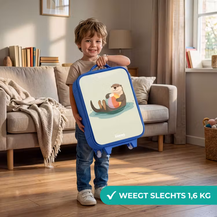 Otter - Strandbal - Water Kinderkoffer - Blauw klein -sfeer2_NL
