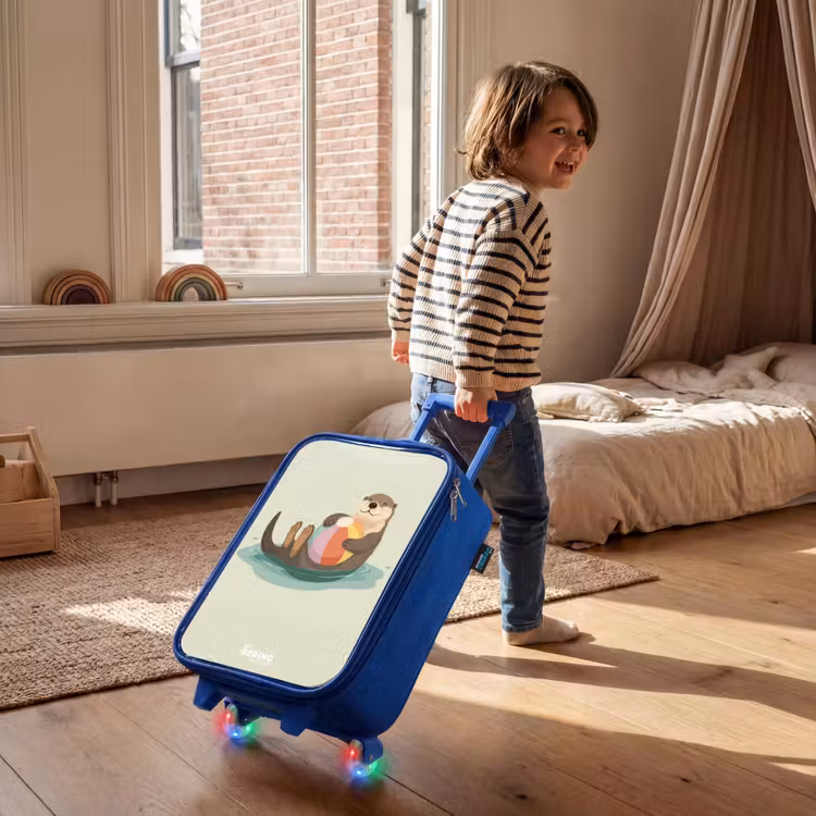 Otter - Strandbal - Water Kinderkoffer - Blauw klein -sfeer1