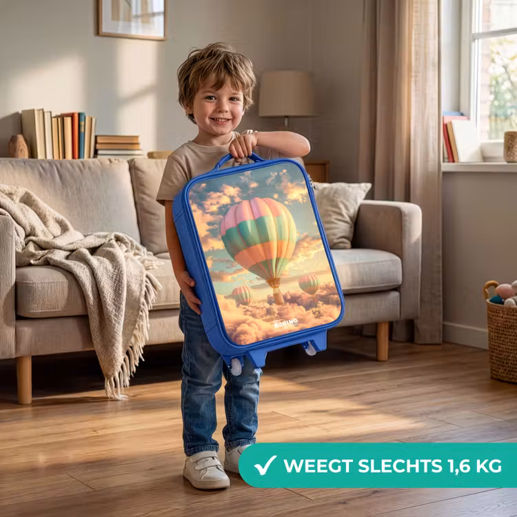 Pastel skyliner Kinderkoffer - Blauw klein -sfeer2_NL