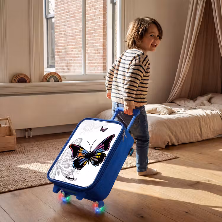 Petal papillon Kinderkoffer - Blauw klein -sfeer1