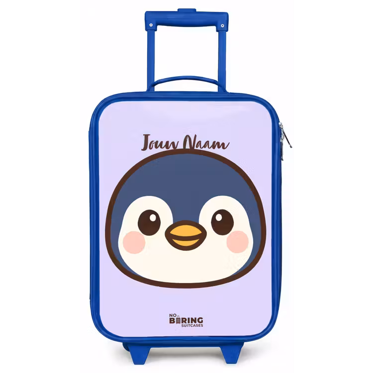 Pinguïn Kinderkoffer - Blauw klein -zz3dotto