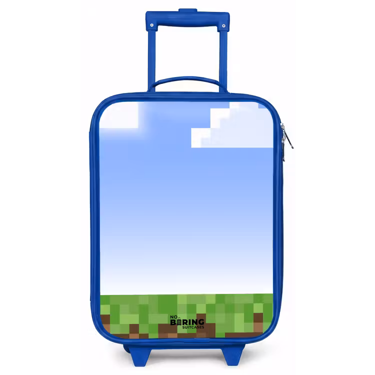 Pixel wereld Kinderkoffer - Blauw klein -zz3dotto