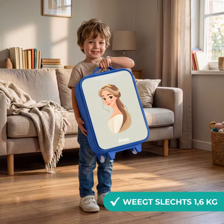 Prinses met een tiara - Groen Kinderkoffer - Blauw klein -sfeer2_NL