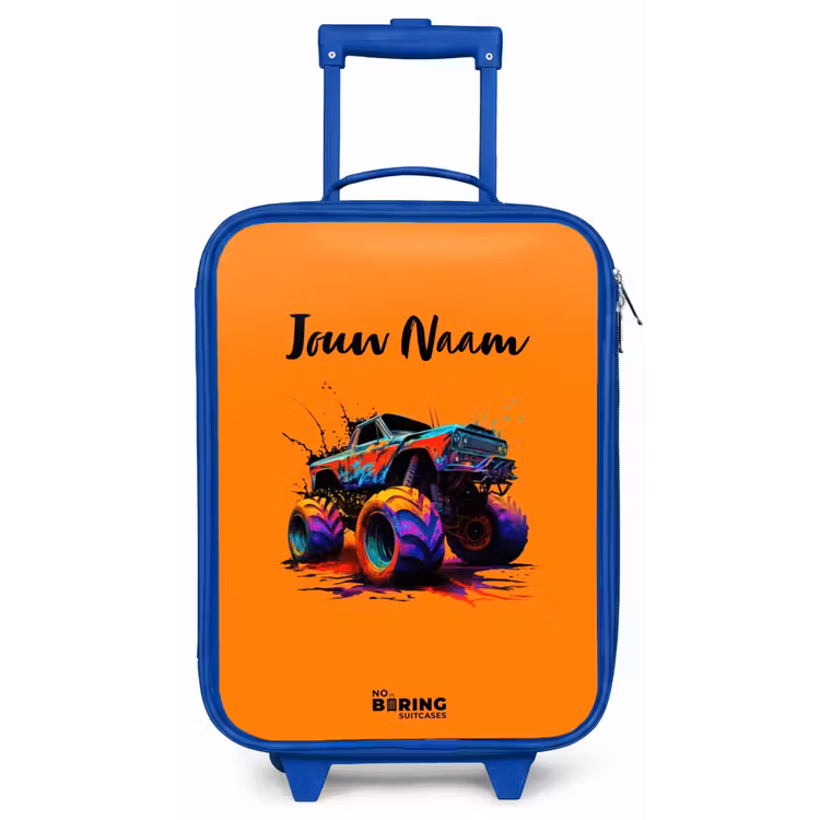 Rainbow Wheels Kinderkoffer - Blauw klein -zz3dotto