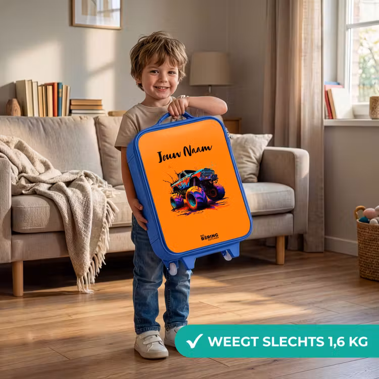 Rainbow Wheels Kinderkoffer - Blauw klein -sfeer2_NL