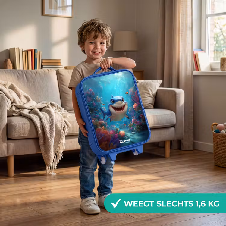 Rif - Koraal - Haai - Dier Kinderkoffer - Blauw klein -sfeer2_NL