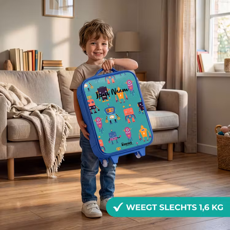 Robo rave Kinderkoffer - Blauw klein -sfeer2_NL