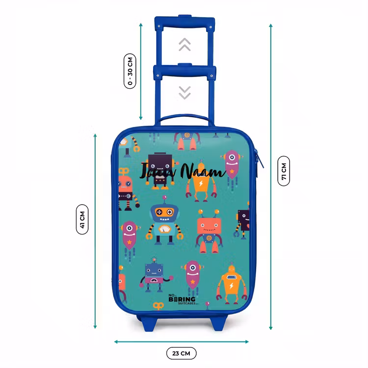 Robo rave Kinderkoffer - Blauw klein -productfoto_formaten