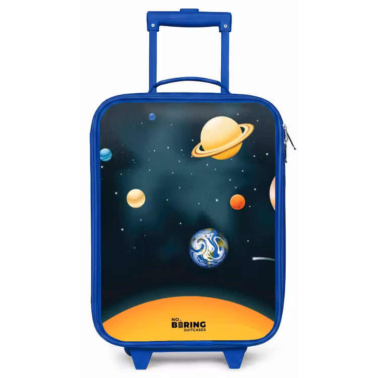 Ruimte met planeten Kinderkoffer - Blauw klein -zz3dotto