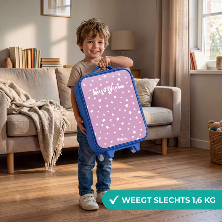 Sterrenstof Kinderkoffer - Blauw klein -sfeer2_NL