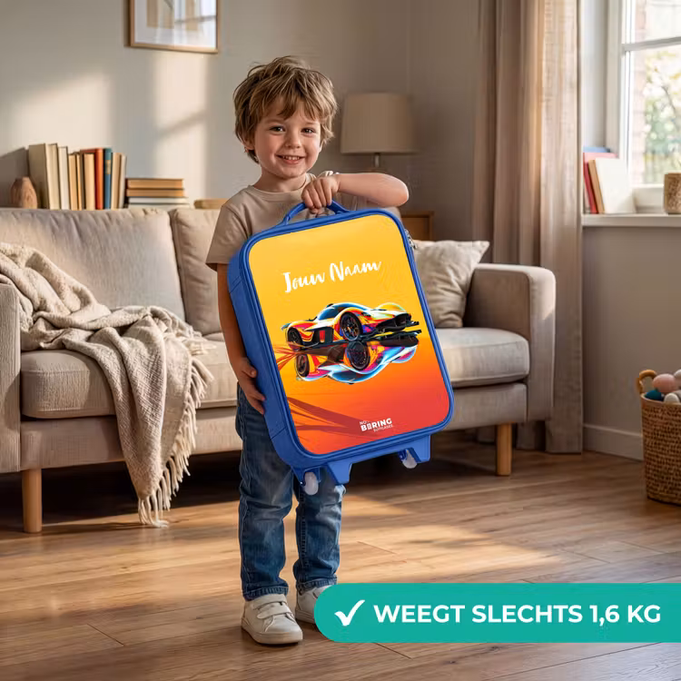 Sunbeam sprinter Kinderkoffer - Blauw klein -sfeer2_NL