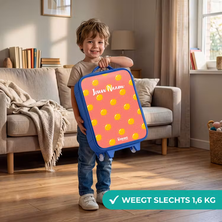 Sunny situation koraal Kinderkoffer - Blauw klein -sfeer2_NL