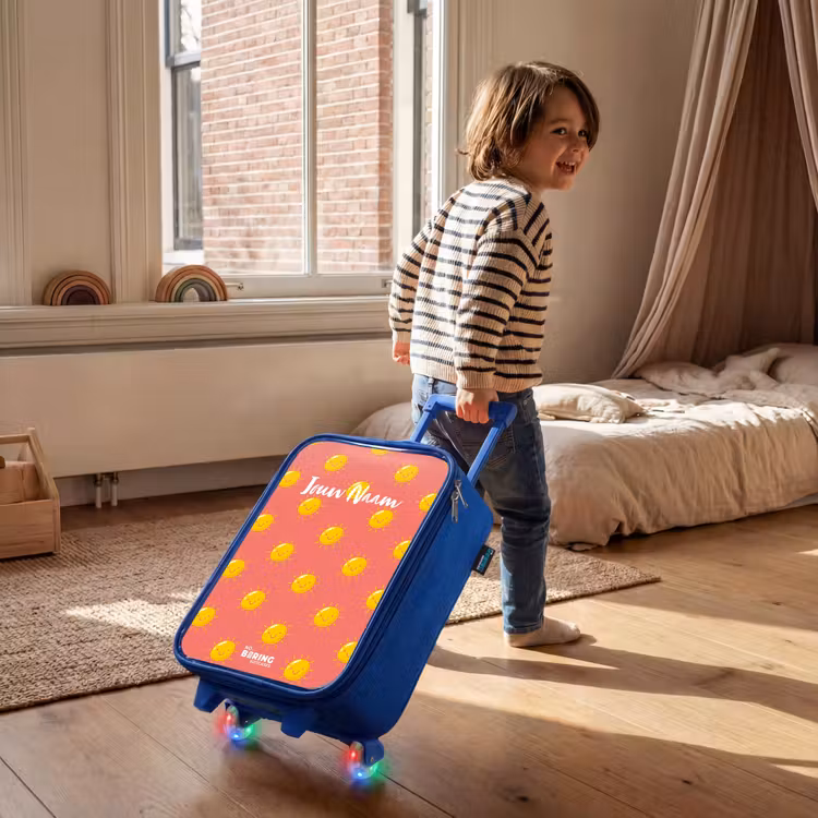 Sunny situation koraal Kinderkoffer - Blauw klein -sfeer1