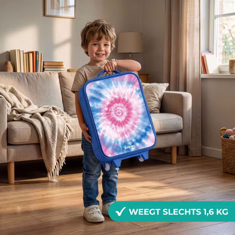 Tie dye - Abstract - Blauw - Roze Kinderkoffer - Blauw klein -sfeer2_NL