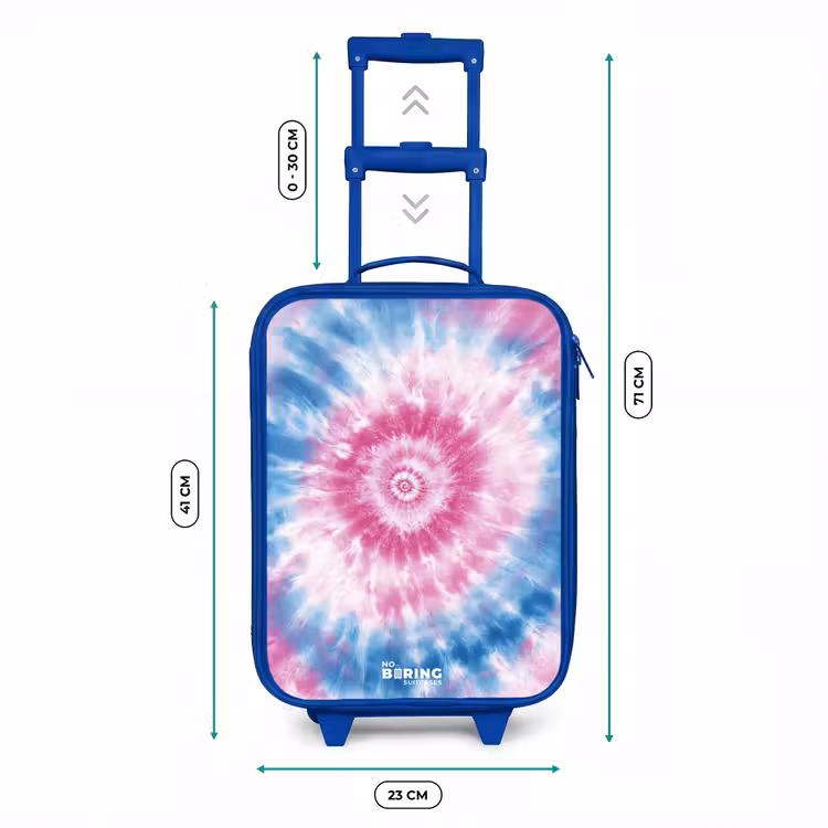 Tie dye - Abstract - Blauw - Roze Kinderkoffer - Blauw klein -productfoto_formaten