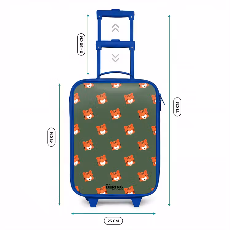 Tijger turbulentie Kinderkoffer - Blauw klein -productfoto_formaten