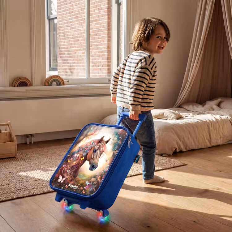 Vlindermerrie Kinderkoffer - Blauw klein -sfeer1