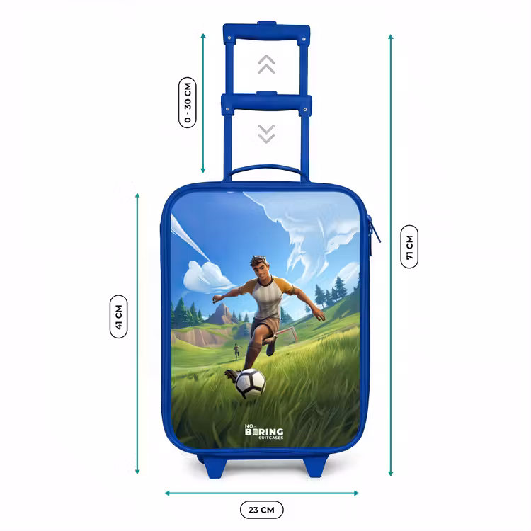 Voetbal - Jongen - Goal - Voetbaltenue Kinderkoffer - Blauw klein -productfoto_formaten