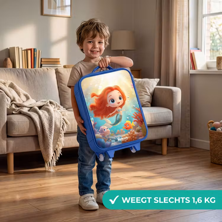 Zeemeermin - Vissen - Koraal Kinderkoffer - Blauw klein -sfeer2_NL