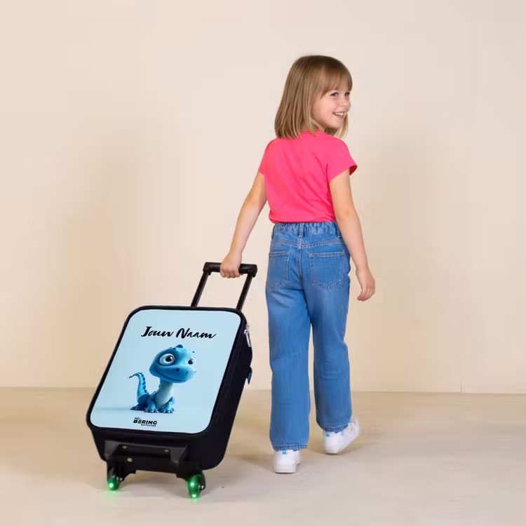 Blije Bronto Kinderkoffer - Zwart klein -sfeer1