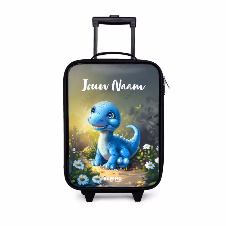 Branco Brontosaurus Kinderkoffer - Zwart klein -3d