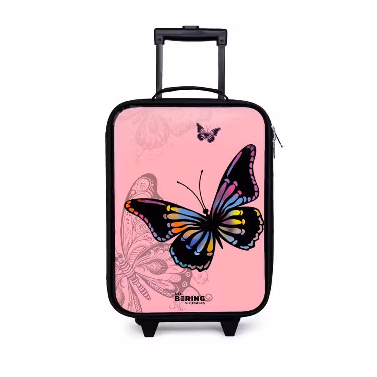 Bubblegum butterfly Kinderkoffer - Zwart klein -3d