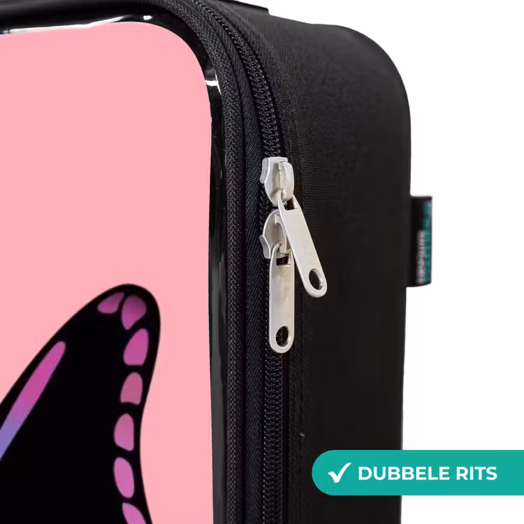 Bubblegum butterfly Kinderkoffer - Zwart klein -rits_NL