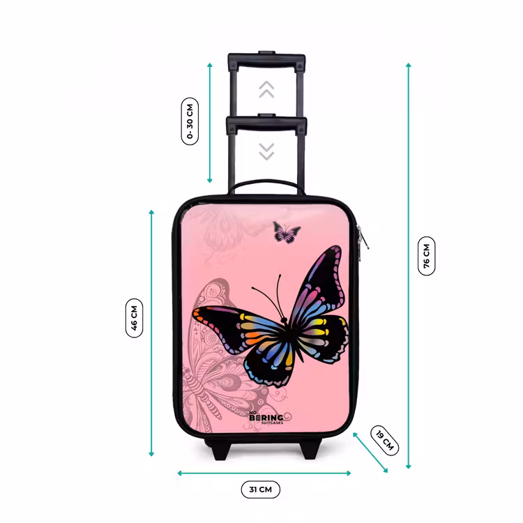 Bubblegum butterfly Kinderkoffer - Zwart klein -productfoto_formaten