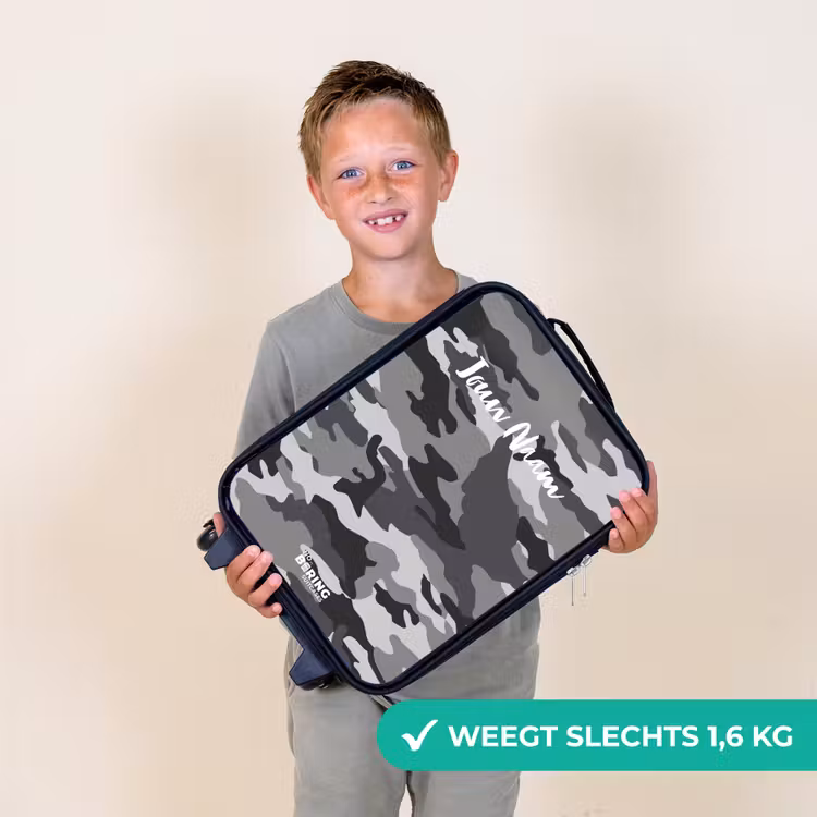 Camogrijs Kinderkoffer - Zwart klein -sfeer4_NL