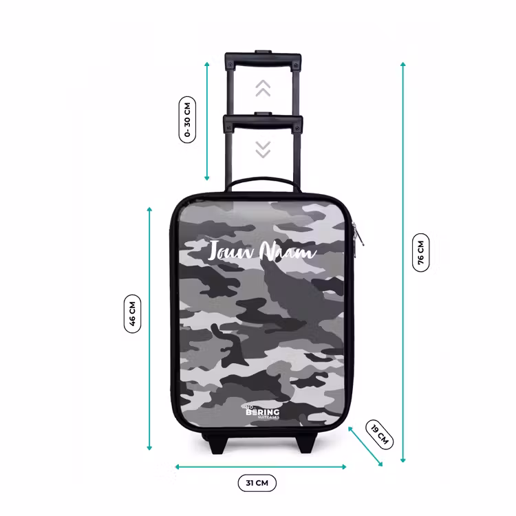 Camogrijs Kinderkoffer - Zwart klein -productfoto_formaten