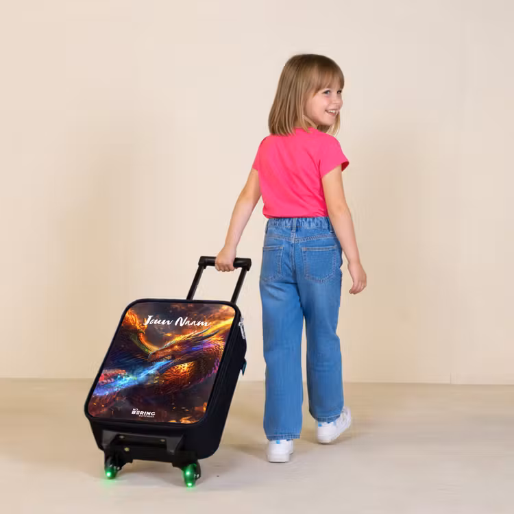 Chroma krijger Kinderkoffer - Zwart klein -sfeer1