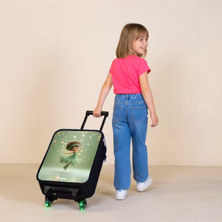 Dansende fee in groen licht Kinderkoffer - Zwart klein -sfeer1