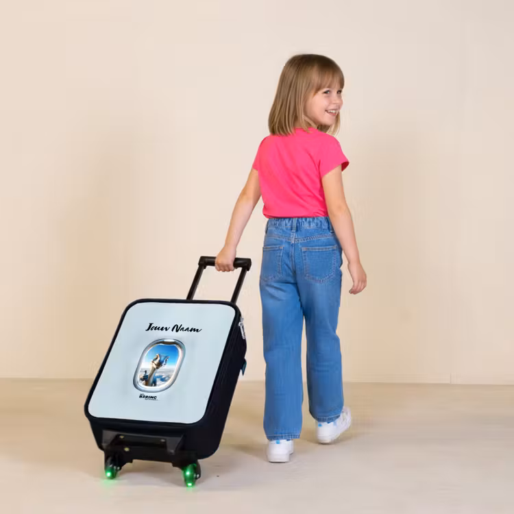 Delta dino Kinderkoffer - Zwart klein -sfeer1