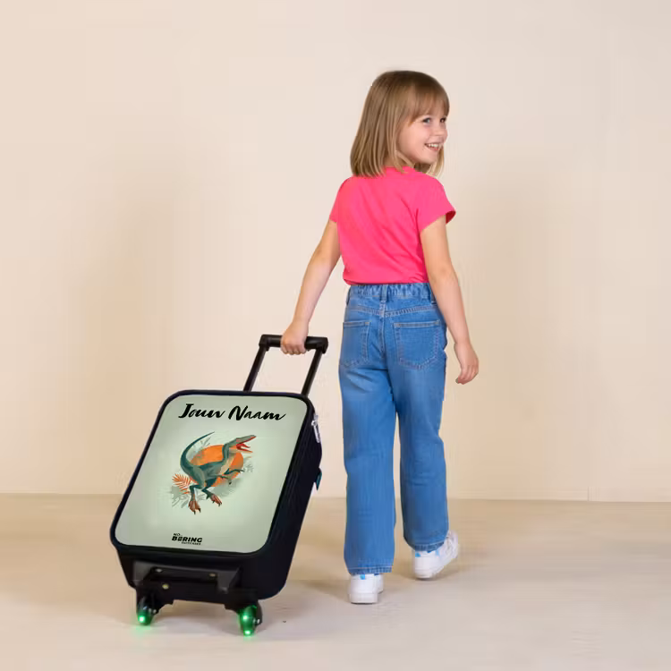 Dier - Dino - Natuur Kinderkoffer - Zwart klein -sfeer1