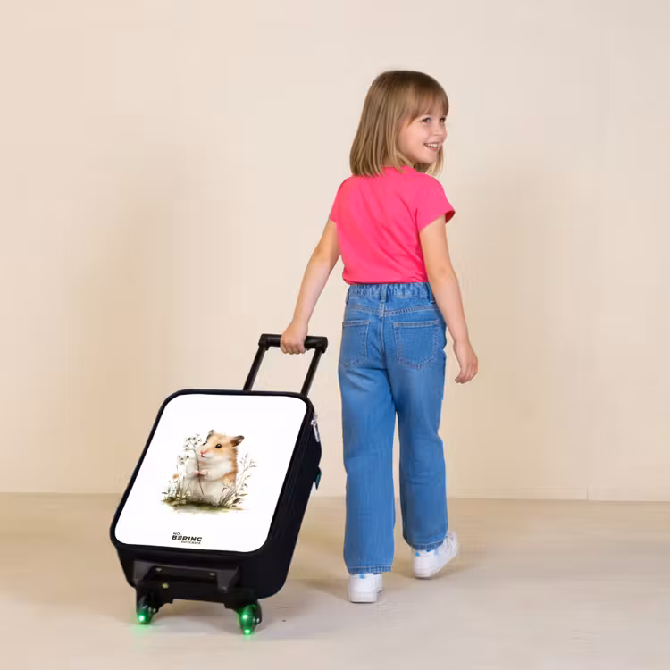Dier - Natuur - Hamster Kinderkoffer - Zwart klein -sfeer1
